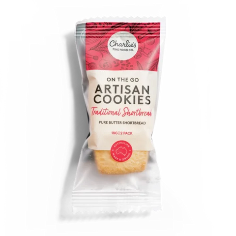 Charlie's Medium Wrapped Traditional Shortbread 2pk