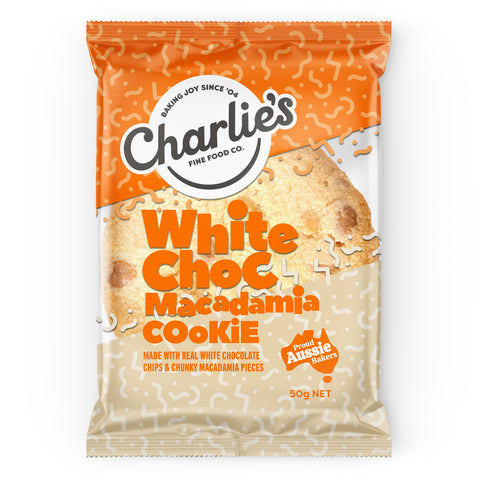 Charlie's Café Wrapped White Choc Macadamia
